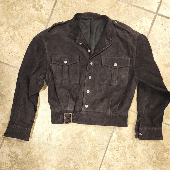 Vintage Babe Didrickson Suede Moto Jacket - Picture 1 of 6